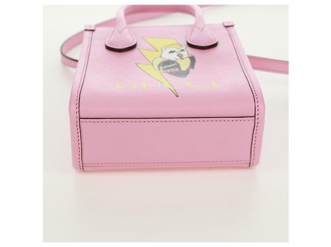 Bolso de mano GUCCI de cuero 2 en 1 rosa dorado 671623 Auth 168965M - vista 6