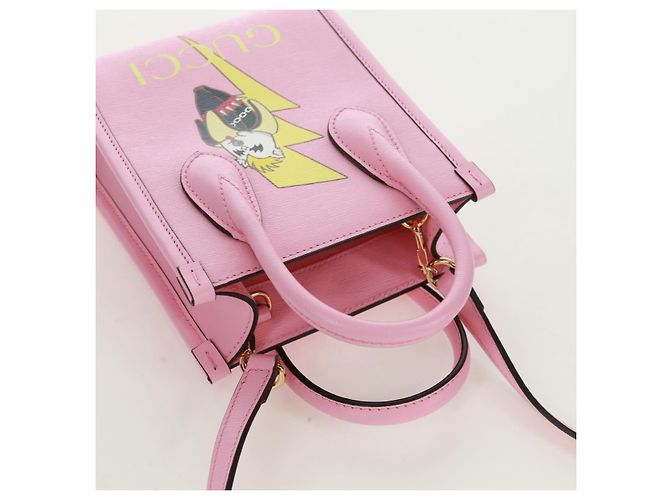 Bolso de mano GUCCI de cuero 2 en 1 rosa dorado 671623 Auth 168965M - vista 7