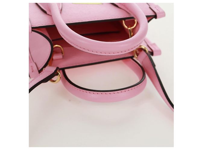 Bolso de mano GUCCI de cuero 2 en 1 rosa dorado 671623 Auth 168965M - vista 8