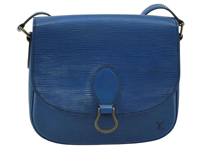 LOUIS VUITTON Borsa a Spalla Epi Saint Cloud GM Blu Toledo M52195 LV Auth ep13420 - vista 13