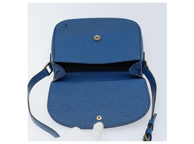 LOUIS VUITTON Borsa a Spalla Epi Saint Cloud GM Blu Toledo M52195 LV Auth ep13420 - vista 19