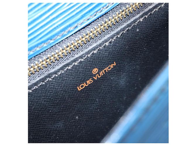 LOUIS VUITTON Borsa a Spalla Epi Saint Cloud GM Blu Toledo M52195 LV Auth ep13420 - vista 21