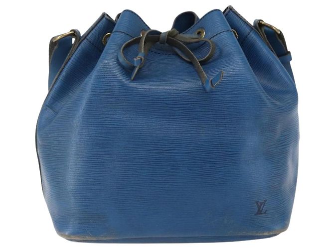 Noe LOUIS VUITTON Borsa a Spalla Petit Noé Epi Blu M44105 LV Auth ka2454 - vista 13