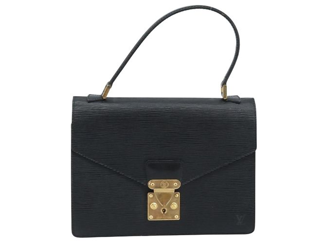 LOUIS VUITTON Borsa a Mano Epi Concorde Nera M52132 LV Auth 172148 Nero - vista 13