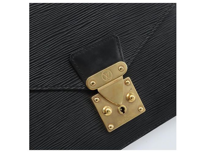 LOUIS VUITTON Borsa a Mano Epi Concorde Nera M52132 LV Auth 172148 Nero - vista 17