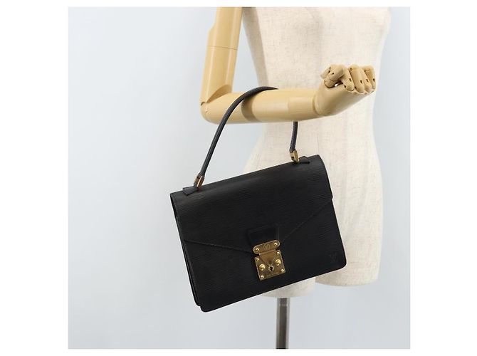 LOUIS VUITTON Borsa a Mano Epi Concorde Nera M52132 LV Auth 172148 Nero - vista 26