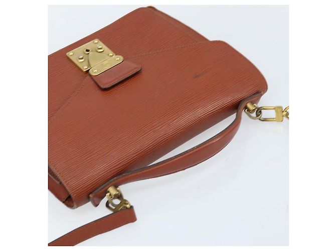LOUIS VUITTON Borsa a Mano Epi Monceau 28 Marrone M52123 LV Auth ka2615 - vista 14