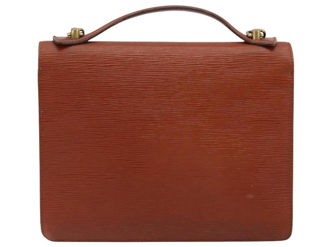 LOUIS VUITTON Borsa a Mano Epi Monceau 28 Marrone M52123 LV Auth ka2615 - vista 2