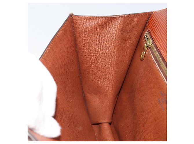 LOUIS VUITTON Borsa a Mano Epi Monceau 28 Marrone M52123 LV Auth ka2615 - vista 25
