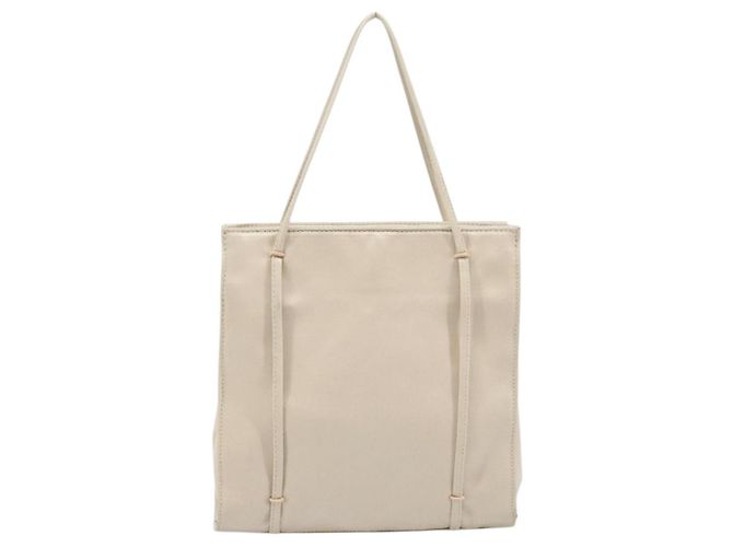 PRADA Borsa a Mano Satin Argento Metallico beige Auth 166888 - vista 2