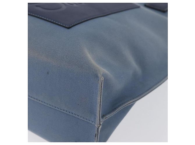 LOEWE Tote Bag aus Canvas hellblau silber Auth ep13411 - Ansicht 15