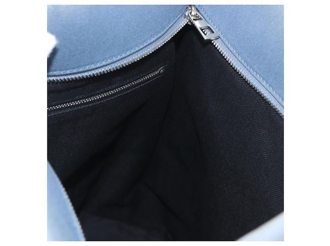 LOEWE Tote Bag aus Canvas hellblau silber Auth ep13411 - Ansicht 19