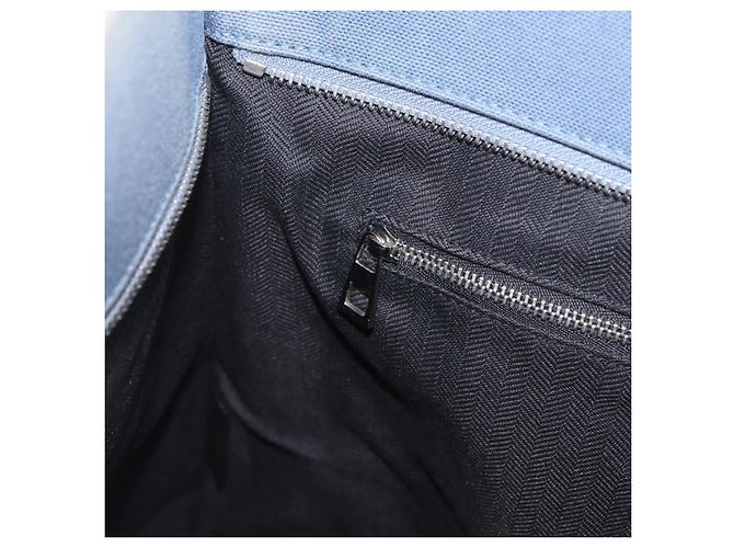LOEWE Tote Bag aus Canvas hellblau silber Auth ep13411 - Ansicht 21