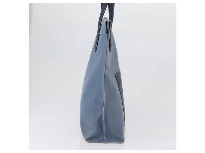 LOEWE Tote Bag aus Canvas hellblau silber Auth ep13411 - Ansicht 4