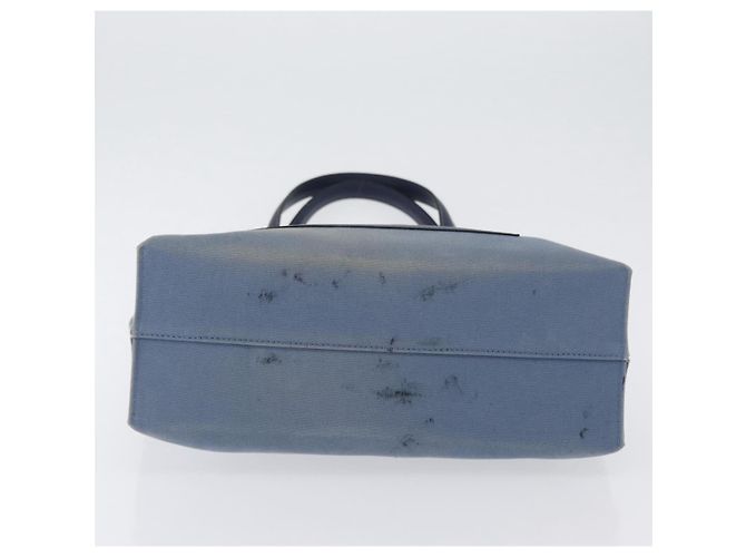 LOEWE Tote Bag aus Canvas hellblau silber Auth ep13411 - Ansicht 5