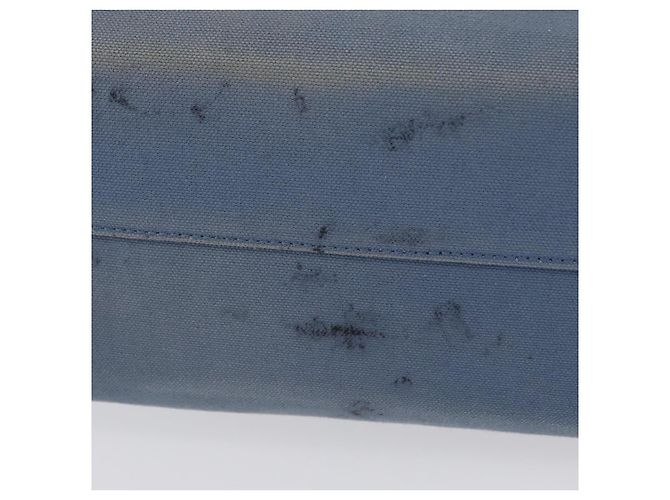 LOEWE Tote Bag aus Canvas hellblau silber Auth ep13411 - Ansicht 6