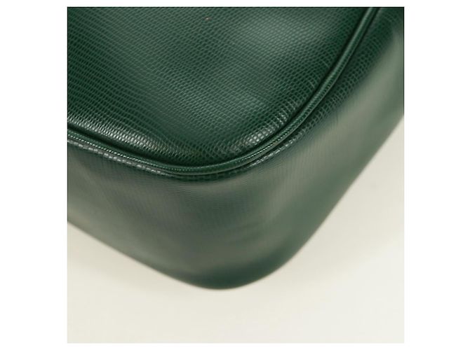 Céline Borsa a Spalla CELINE Circle in Pelle Verde Oro Auth 170954A D'oro - vista 16
