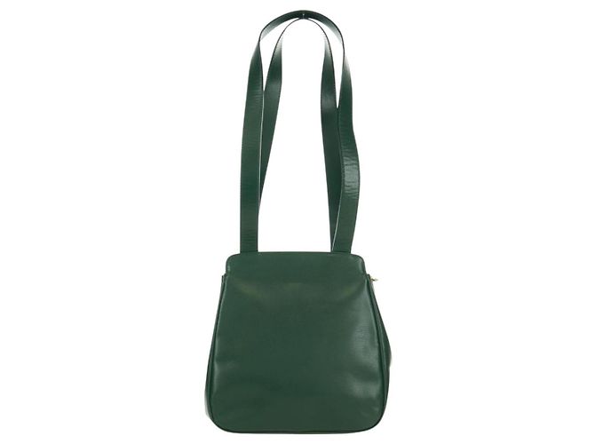 Céline Borsa a Spalla CELINE Circle in Pelle Verde Oro Auth 170954A D'oro - vista 2