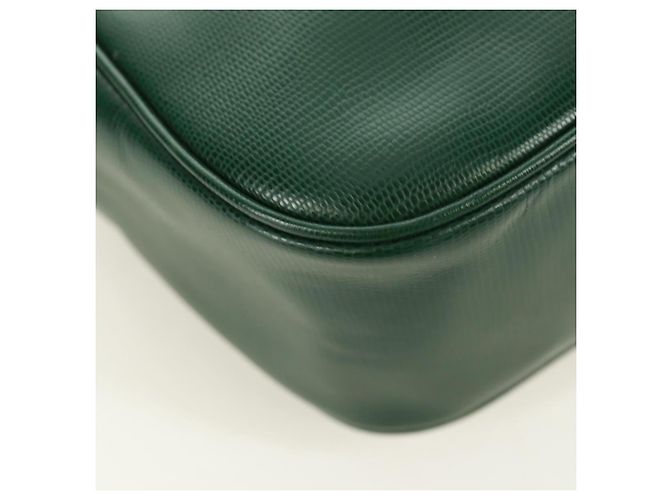 Céline Borsa a Spalla CELINE Circle in Pelle Verde Oro Auth 170954A D'oro - vista 9