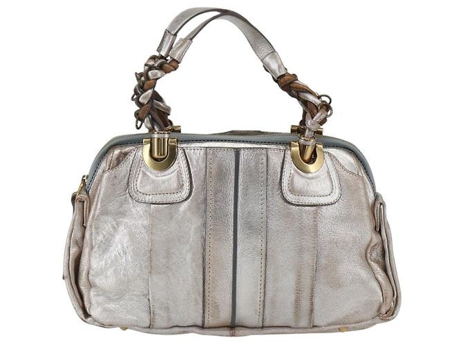 Chloé Borsa a mano Chloe in pelle argento oro Auth 173521 D'oro - vista 2