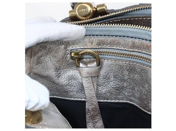 Chloé Borsa a mano Chloe in pelle argento oro Auth 173521 D'oro - vista 23
