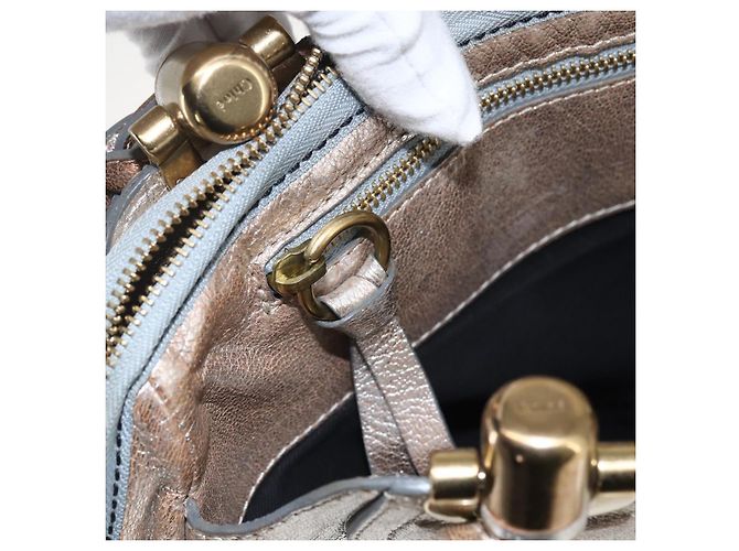 Chloé Borsa a mano Chloe in pelle argento oro Auth 173521 D'oro - vista 26