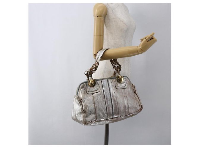 Chloé Borsa a mano Chloe in pelle argento oro Auth 173521 D'oro - vista 28