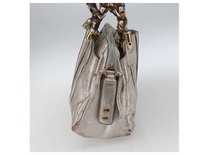 Chloé Borsa a mano Chloe in pelle argento oro Auth 173521 D'oro - vista 4