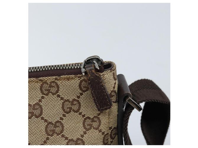 Borsa a Spalla GG Canvas Gucci Beige Argento 114273 Auth ep13324 - vista 10