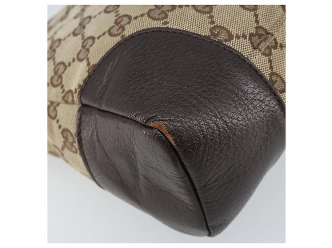 Borsa a Spalla GG Canvas Gucci Beige Argento 114273 Auth ep13324 - vista 16
