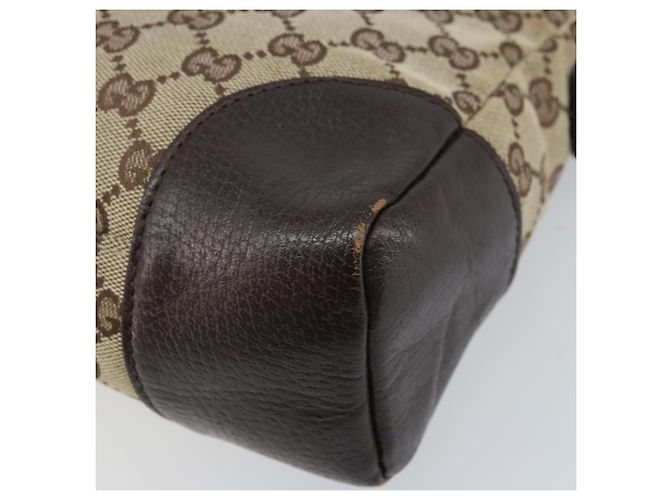 Borsa a Spalla GG Canvas Gucci Beige Argento 114273 Auth ep13324 - vista 17