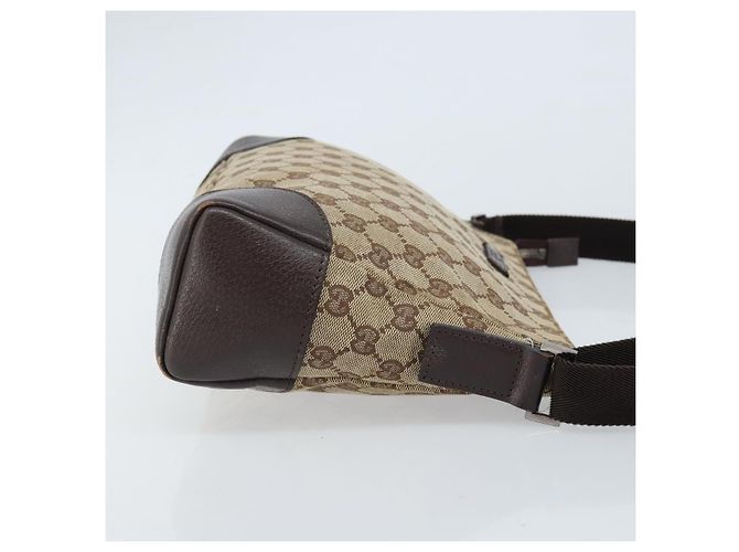 Borsa a Spalla GG Canvas Gucci Beige Argento 114273 Auth ep13324 - vista 3