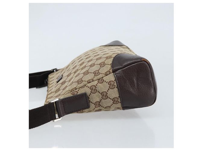 Borsa a Spalla GG Canvas Gucci Beige Argento 114273 Auth ep13324 - vista 4