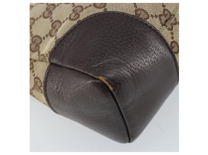 Borsa a Spalla GG Canvas Gucci Beige Argento 114273 Auth ep13324 - vista 8