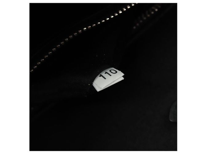 PRADA Borsa a Spalla con Catena e Paillettes in Pelle Nera Argento Auth 165358 Nero - vista 11