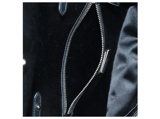 PRADA Borsa a Spalla con Catena e Paillettes in Pelle Nera Argento Auth 165358 Nero - vista 25