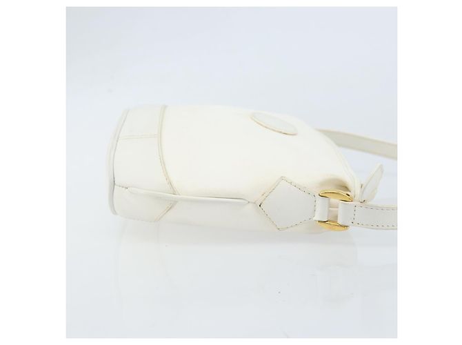 Gucci Borsa a Spalla Micro GG Supreme PVC Bianco Oro Auth ep13326 D'oro - vista 3