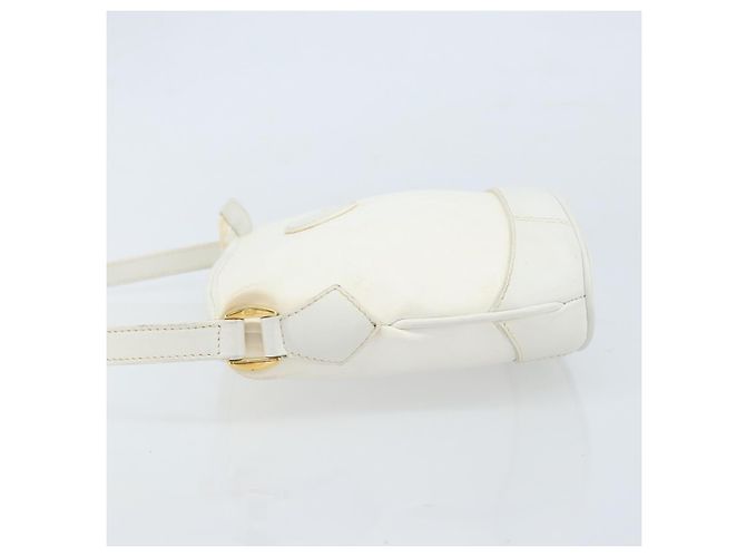 Gucci Borsa a Spalla Micro GG Supreme PVC Bianco Oro Auth ep13326 D'oro - vista 4
