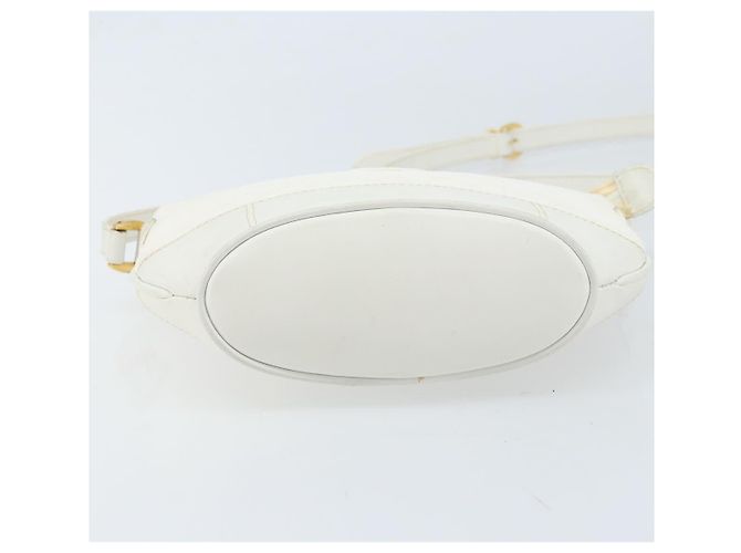 Gucci Borsa a Spalla Micro GG Supreme PVC Bianco Oro Auth ep13326 D'oro - vista 5