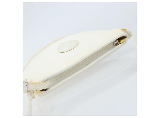 Gucci Borsa a Spalla Micro GG Supreme PVC Bianco Oro Auth ep13326 D'oro - vista 6