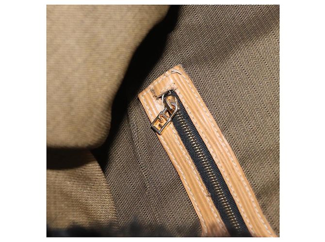 Borsa a Spalla in Tela Zucca FENDI Nera Marrone Auth 170743 Nero - vista 23
