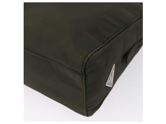 PRADA Borsa a Mano Nylon 2way Kaki Argento Auth bs33285 Cachi - vista 18