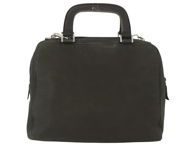 PRADA Borsa a Mano Nylon 2way Kaki Argento Auth bs33285 Cachi - vista 2