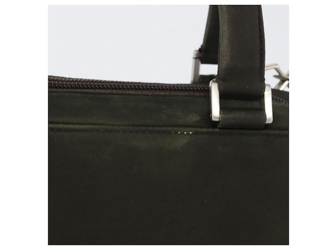 PRADA Borsa a Mano Nylon 2way Kaki Argento Auth bs33285 Cachi - vista 3