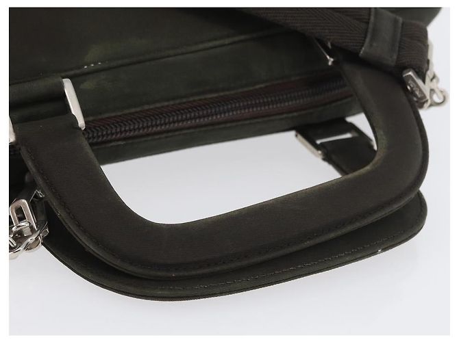 PRADA Borsa a Mano Nylon 2way Kaki Argento Auth bs33285 Cachi - vista 8