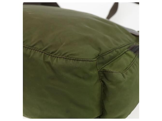 Borsa a Spalla PRADA Nylon Argento Khaki Auth kk616 Cachi - vista 16