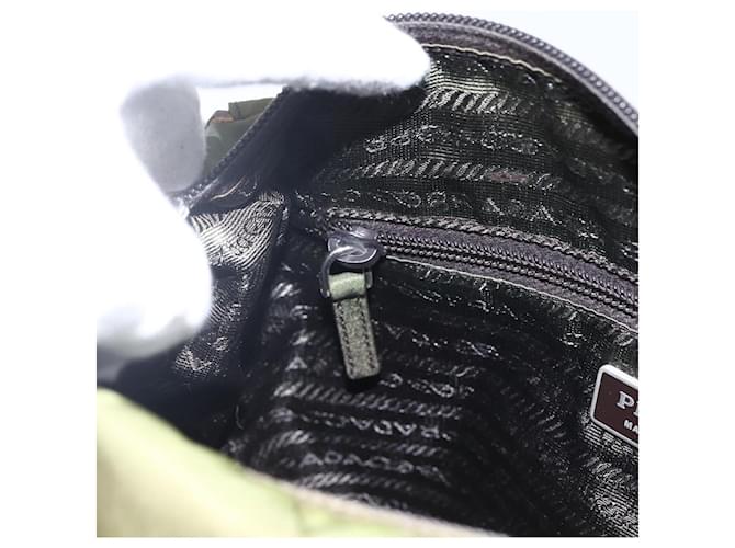 Borsa a Spalla PRADA Nylon Argento Khaki Auth kk616 Cachi - vista 22