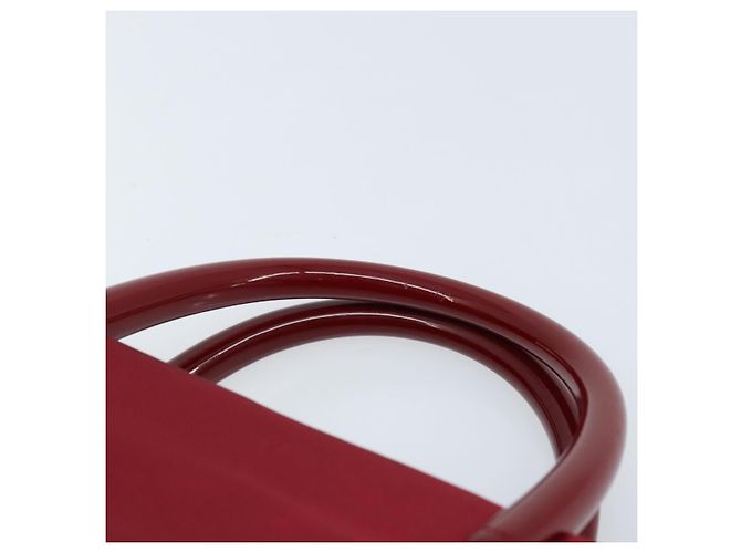 PRADA Borsa a mano in nylon rosso argento autentica 172162 - vista 8
