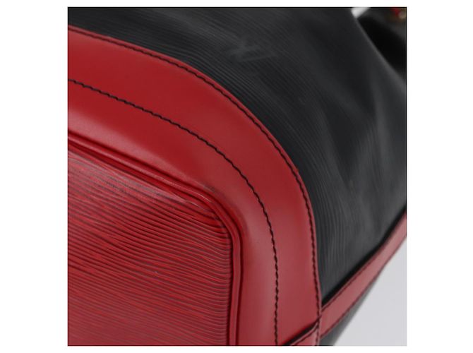 LOUIS VUITTON Epi Noe Schultertasche Bicolor Schwarz Rot M44017 LV Auth 173211 - Ansicht 14
