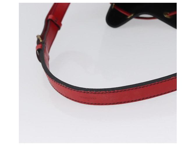 LOUIS VUITTON Epi Noe Schultertasche Bicolor Schwarz Rot M44017 LV Auth 173211 - Ansicht 7